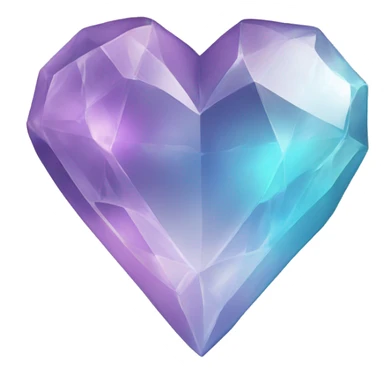 crystal heart sticker