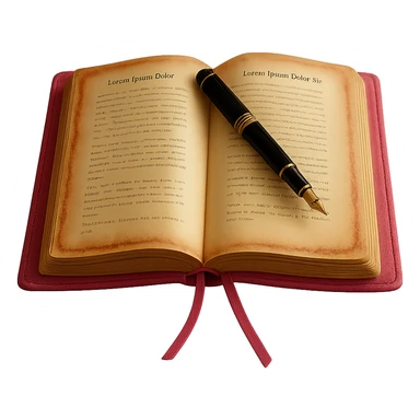 Remove the background, keep only the pink leather-bound diary, realistic and detailed, with transparent background. sticker