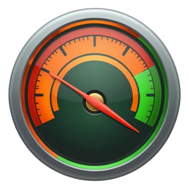 a meter gauge. Use 3 colors. red on the part. Orange on the middle. Green on the right. sticker