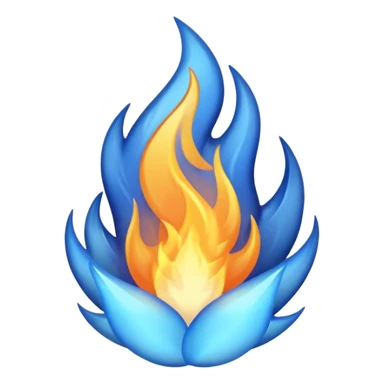 Blue flame sticker