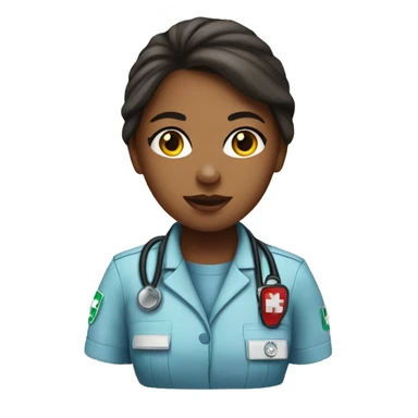 Girl EMT in ambulance  sticker