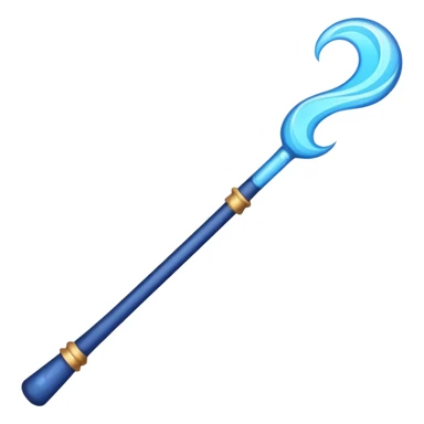 magic wand with blue magic wave sticker