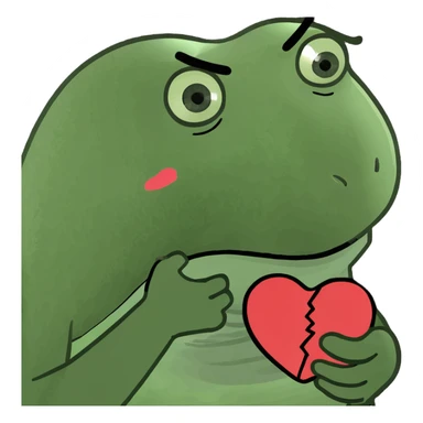 Sad person holding a broken heart sticker