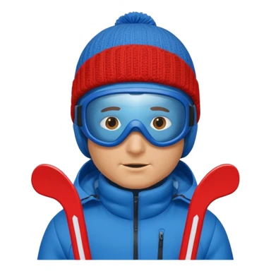 a short man skiing sticker