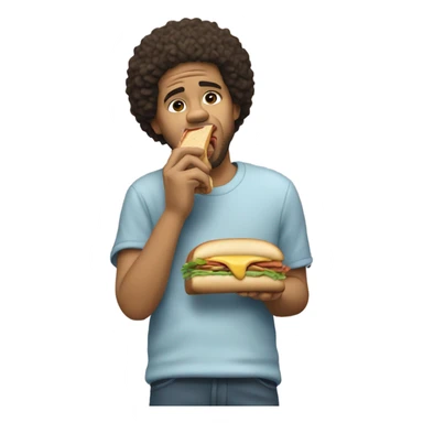 J Cole eating a sandwich  sticker