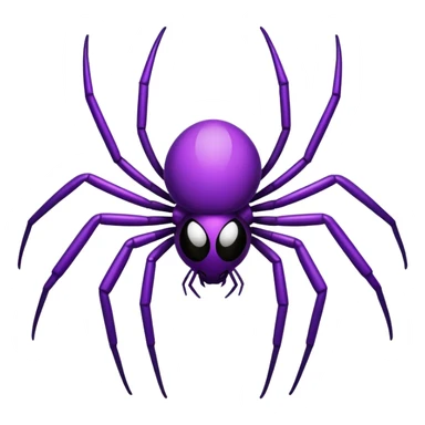 simple purple spider flat 2D no background minimal features sticker