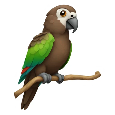 a brown parrot sticker