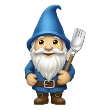 Gnome avec une cuillère sticker