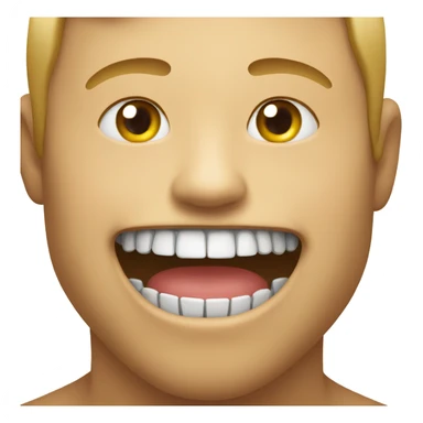 Smiley emoji with grills in teeth sticker