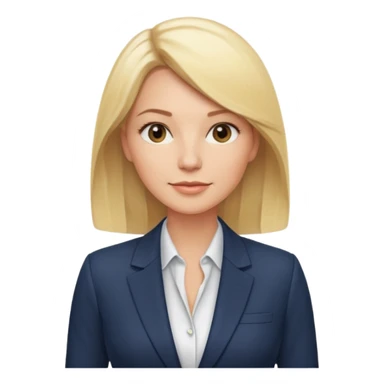 blonde woman in her thirties, looking confident and professional, CEO vibe sticker