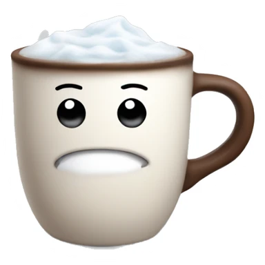 Hot coco in a white frost mug sticker