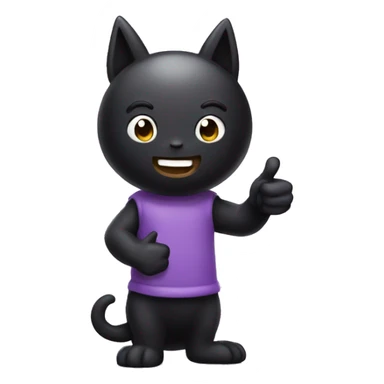 Purple kuromi giving thumbs up sticker