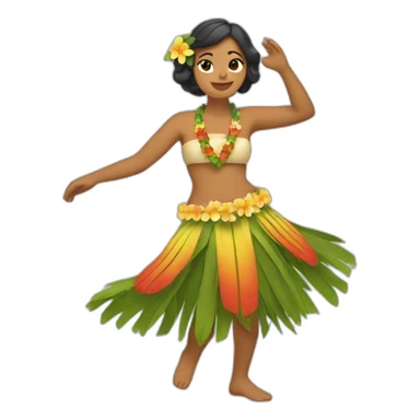hulahula dancer sticker