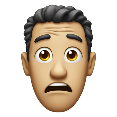 disgust face with confused look  sticker