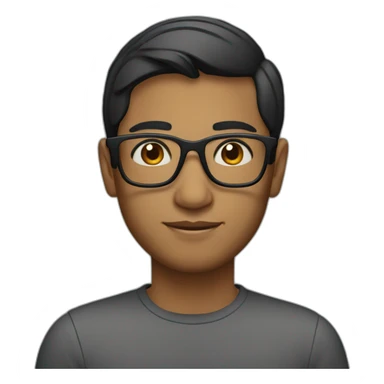 indian male with glasses, fair complexion sticker