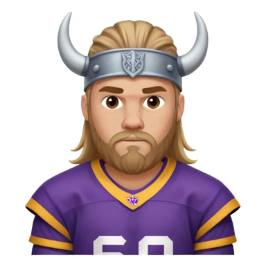A Viking in a Justin Jefferson jersey  sticker