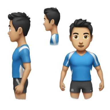 Sporty asian guy  sticker
