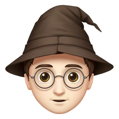 Harry Potter wearing a hat sticker