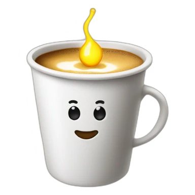 coffee cup with a light bulb on it sticker