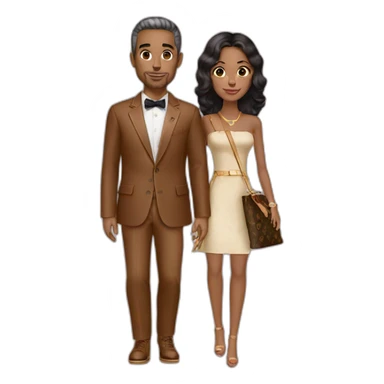 Louis Vuitton latin Couple sticker