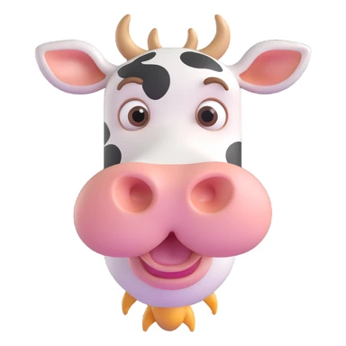 very surprised cow sticker