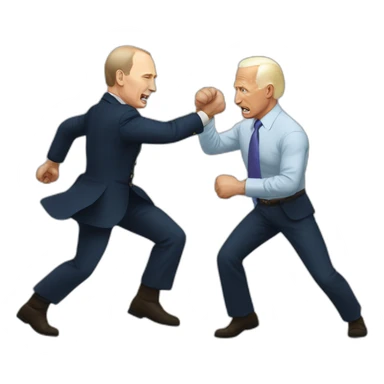 Putin fight with biden sticker