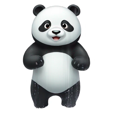 panda in the shower sticker