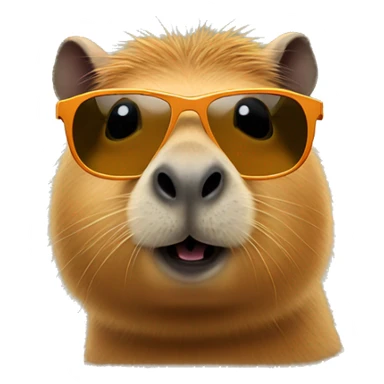 capybara with sunglasses  sticker
