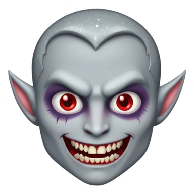 glitter gray dent vampire  sticker