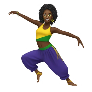dancer woman of Jamaican dancehall sticker