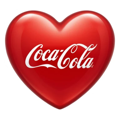 Vintage Coca Cola heart sticker