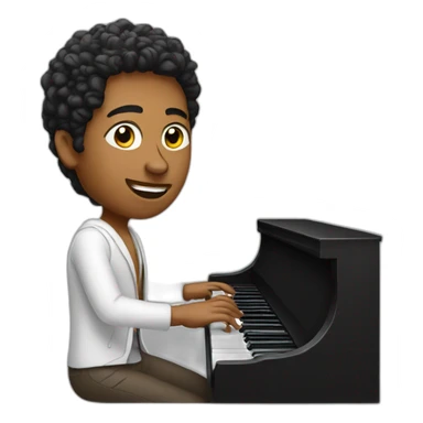 singer with keyboard sticker
