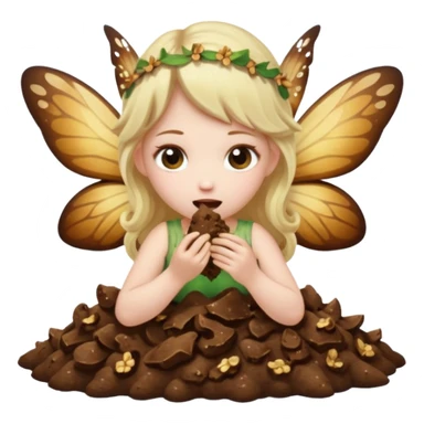 Fairy eating poop sticker
