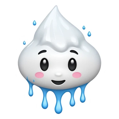 A glossy white paint splash sticker