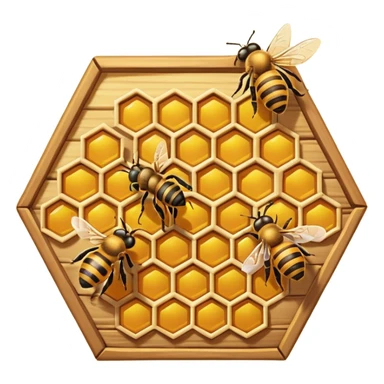 a natural bee hive with bees outside  sticker