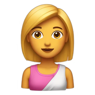 Chica con falda corta inclinada sobre la vista trasera. sticker