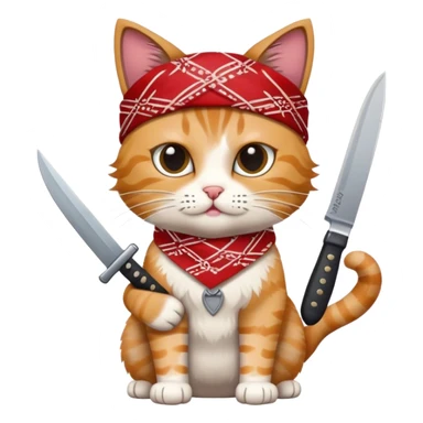 Rambo cat sticker