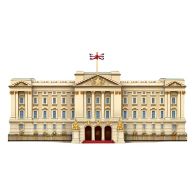 Cinematic realistic view of Buckingham Palace  sticker