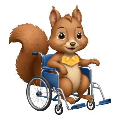 squirrel in a wheelchair sticker