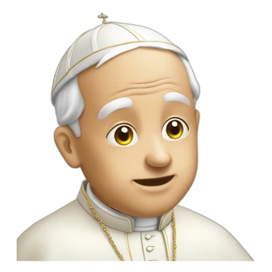 the pope innocently snorting lines sticker