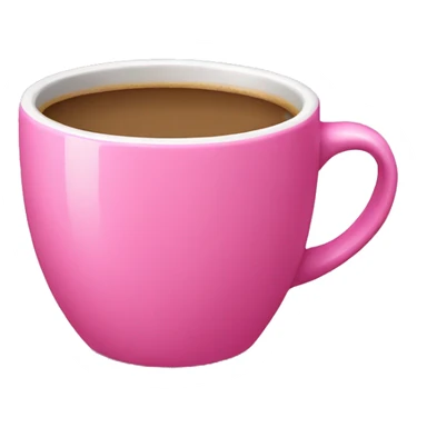 Pink coffee cup sticker