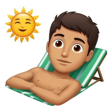 Dark haired guy laying in the sun in Mexico sticker