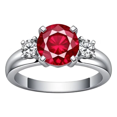 glitter rubi diamond married ring prata sticker