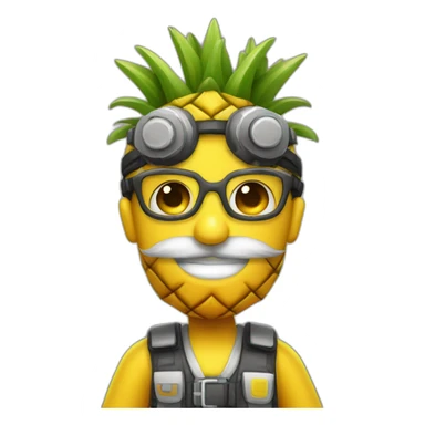 cute pineapple engineer sticker