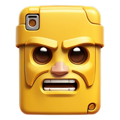 Clash of Clans aesthetic: Cinematic Playful Classic Game Cartridge Portrait Emoji, rendered in a 3D vector-style similar to standard emojis with minimal shading and bold, simplified shapes. A compact, distinct form with signature details, softly glowing with a nostalgic gaming charm. Simplified yet unmistakably iconic, highly detailed and consistent, glowing with a soft radiance and high shine. Stylized with a touch of retro gaming magic and a soft glowing outline, capturing the essence of a beloved gaming relic with a friendly, playful manner! sticker