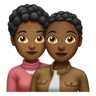 Black lesbian couple  sticker