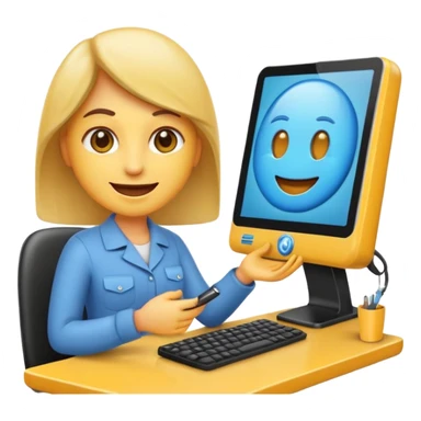 hazme un emoji que le este ayudando a una empresa a dejar de perder tiempo en tareas repetitivas y empezar a centrarse en lo que realmente importa: crecer. sticker