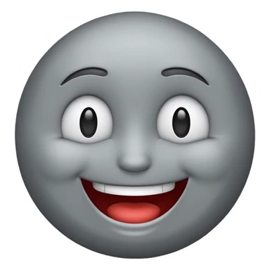 happy face emoji  grey colored sticker