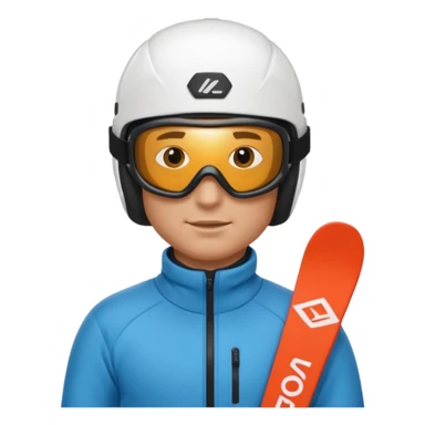 male Skier sticker