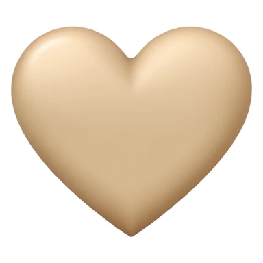 Heart Color beige  sticker